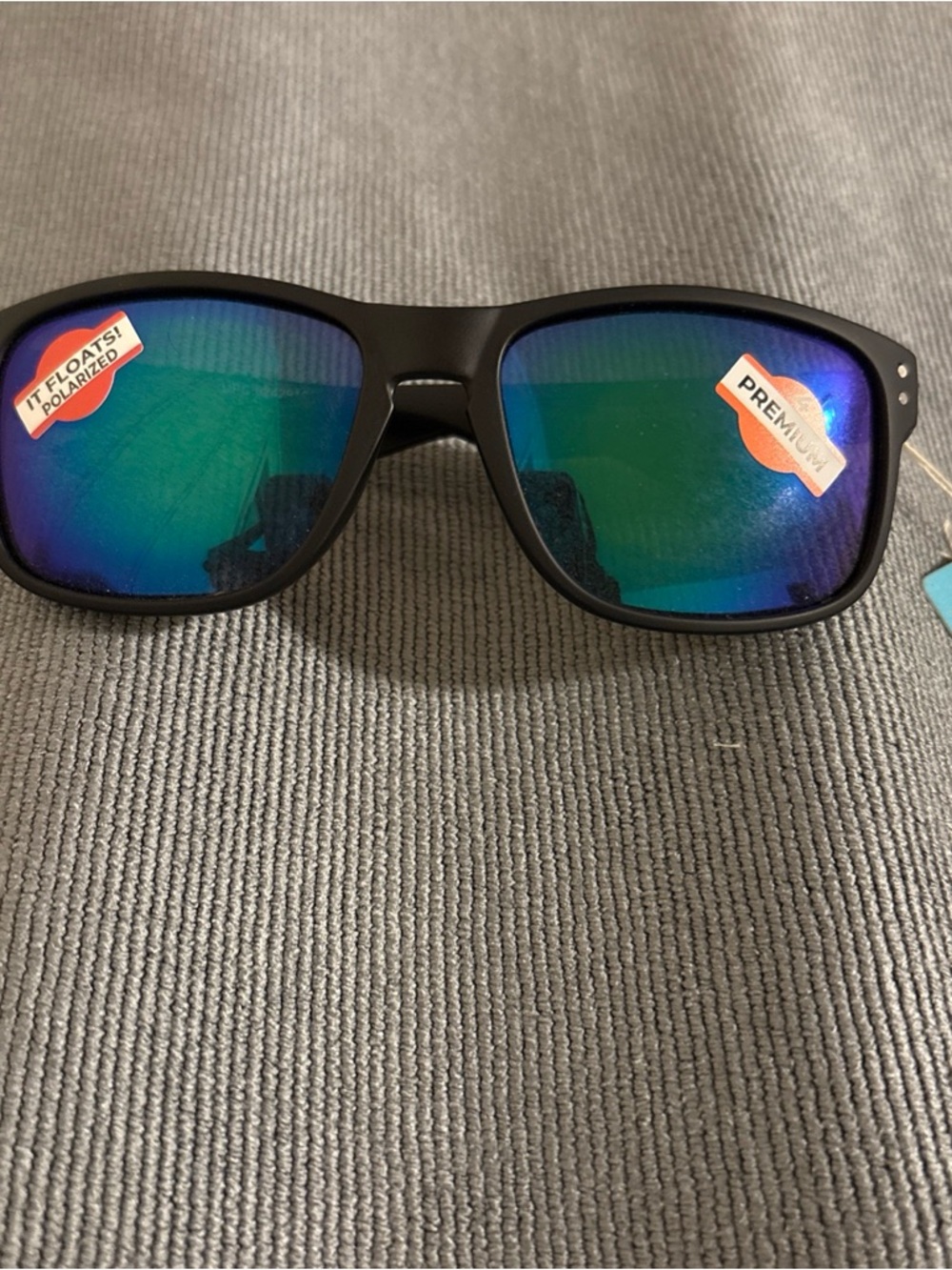 Piranha HydroFloat Polarized Sunglasses Black Blue Mirror #60140